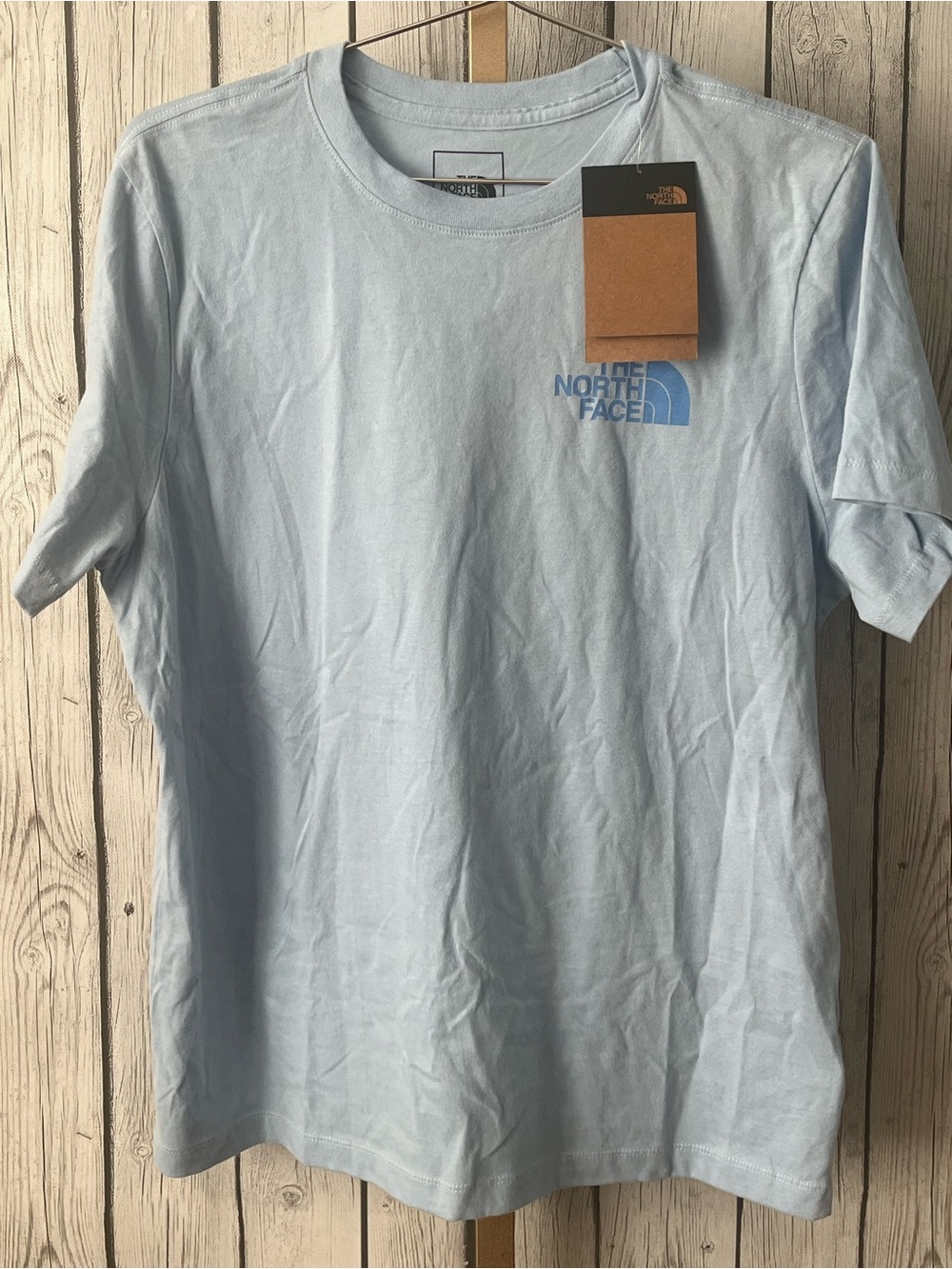 The north face Women’s Angel falls Blue NWT Large graphic T-shirt